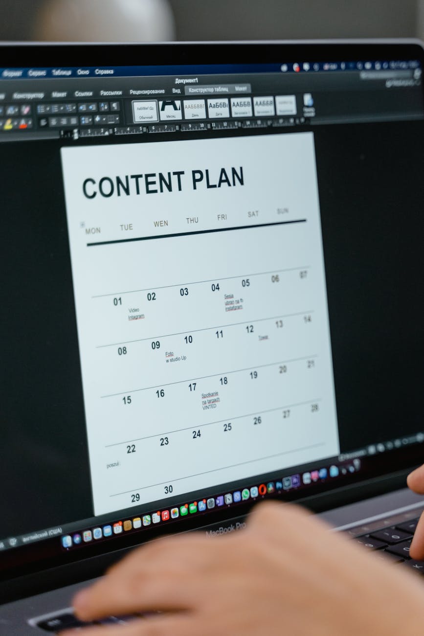 a person planning a schedule